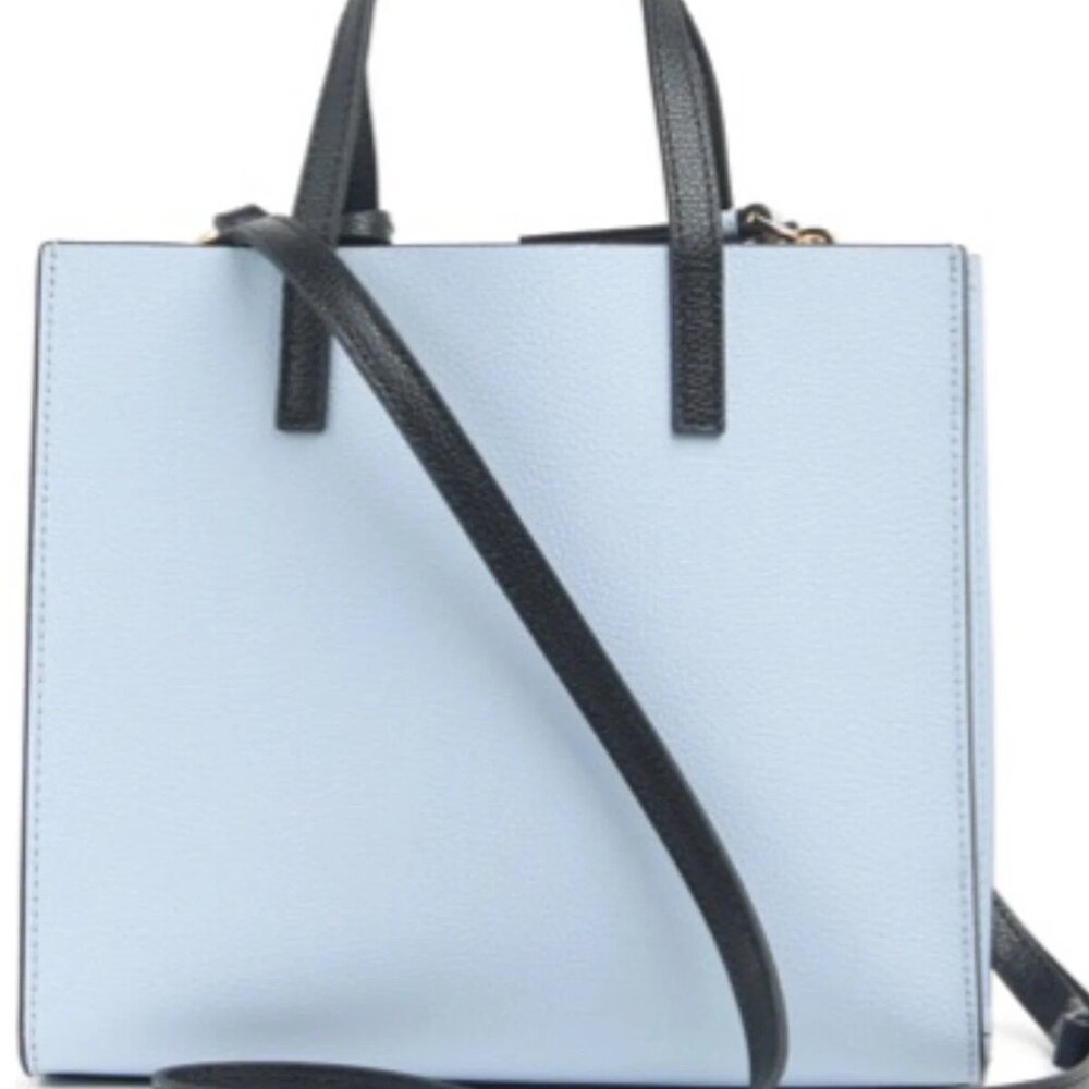 Marc Jacobs Mini Grind Light Blue & Gold Metallic Purse - Picture 12 of 13